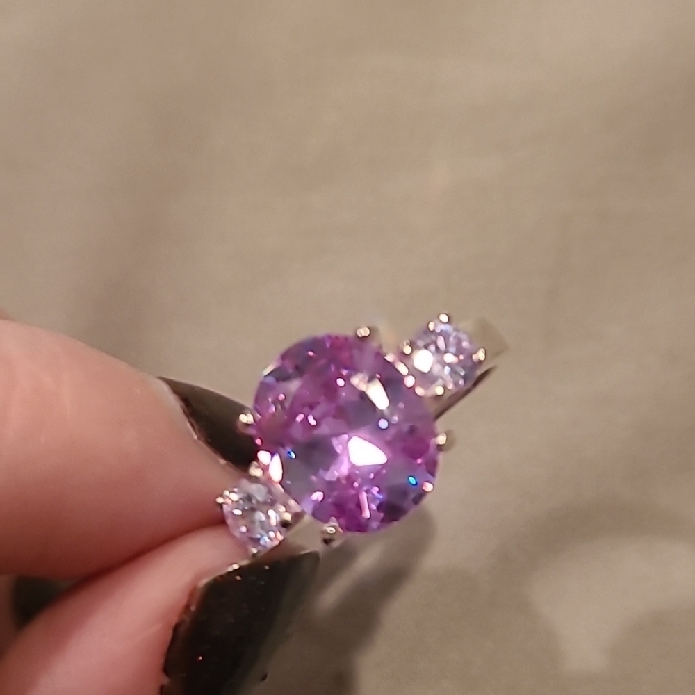 Cubic zirconia sterling silver ring - Picture 8 of 8